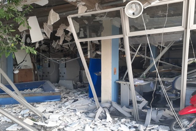 Bandidos explodem agência do BB em Miguel Alves e terminais de caixa na CEF  do TRE, em Teresina PI