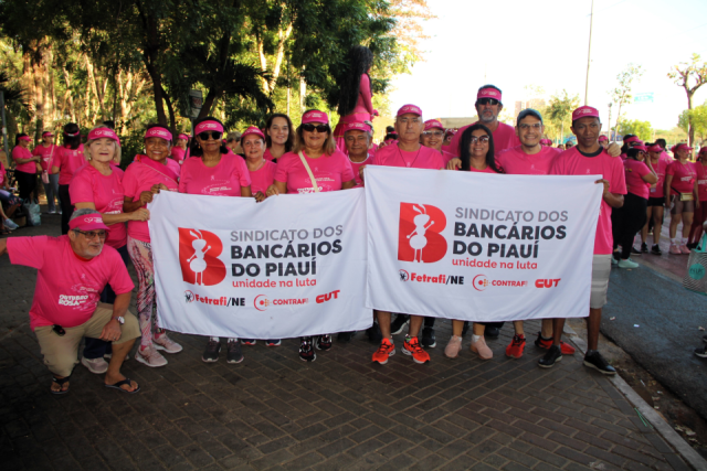 Sindicato dos Bancários do Piauí participa da Caminhada Outubro Rosa